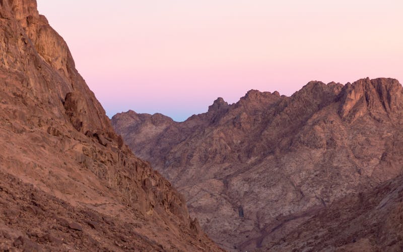Las montañas del Sinaí al atardecer