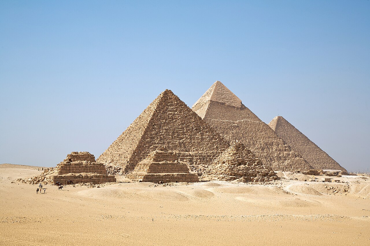 Piramides de Giza con camello Egipto